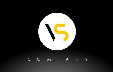 Siyah ve Sarı Logo. Harf Tasarım Vektörü.