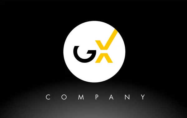 Logotipo Preto Amarelo Carta Design Vector —  Vetores de Stock