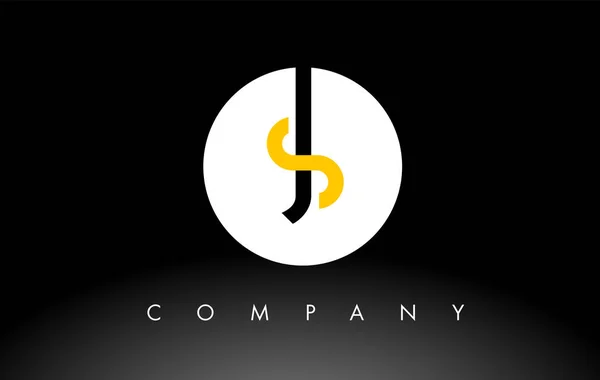 Чорно Жовтий Логотип Вектор Дизайну Літер — стоковий вектор
