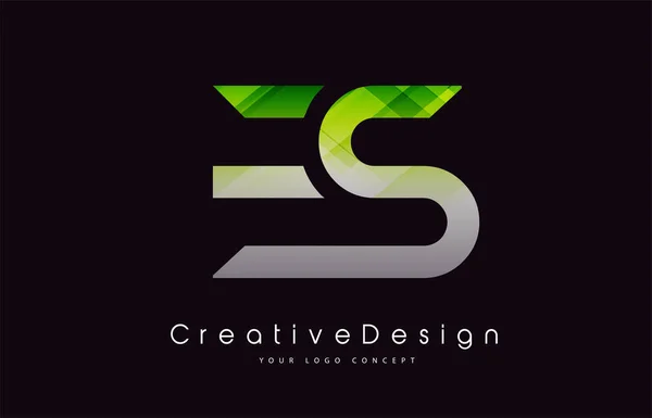 Carta Logo Design Textura Verde Icono Creativo Letras Modernas Vector — Archivo Imágenes Vectoriales