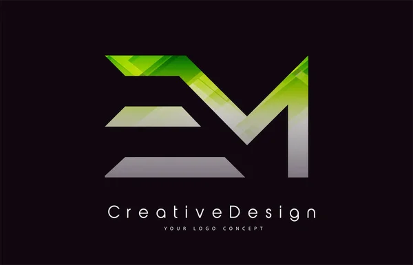 Diseño Logotipo Letra Textura Verde Icono Creativo Letras Modernas Vector — Archivo Imágenes Vectoriales
