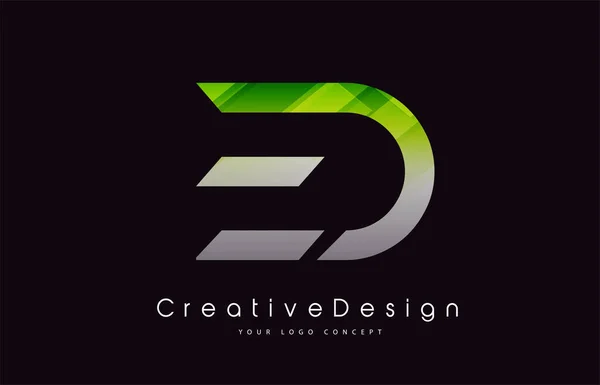 Letter Logo Design Green Texture Creative Icon Modern Letters Vector — Stock Vector