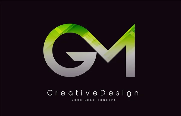 Letter Σχεδιασμός Λογότυπο Green Texture Creative Icon Modern Letters Vector — Διανυσματικό Αρχείο