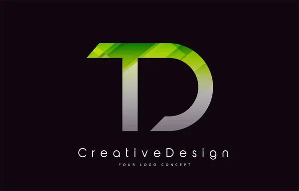 Дизайн Логотипу Letter Зелена Текстура Творча Ікона Сучасні Букви Векторний — стоковий вектор