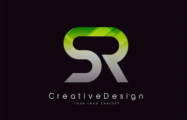 Carta Logo Diseño Textura Verde Icono Creativo Letras Modernas Vector — Archivo Imágenes Vectoriales