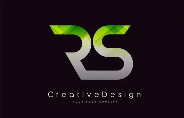 Diseño Logo Letter Textura Verde Icono Creativo Letras Modernas Vector — Archivo Imágenes Vectoriales