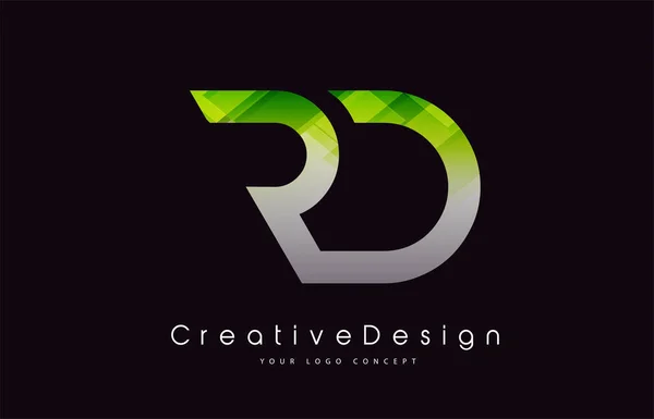 Letter Logo Design Texture Verte Icône Créative Lettres Modernes Logo — Image vectorielle