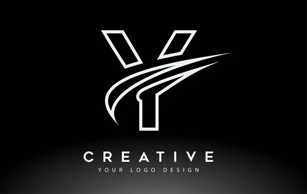 Kreatywny Projekt Logo Litery Wektorem Ikony Swoosh — Wektor stockowy