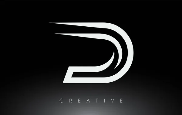 Letter Logo Swoosh Creative Lines Monogram Look Vector — стоковий вектор