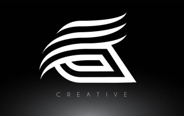 Swoosh Yaratıcı Çizgiler ve Monogram Görünüm Vektörlü G Harfi Logosu