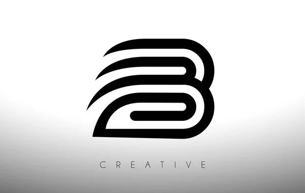 Carta Logo Com Swoosh Linhas Criativas Monograma Look Vector —  Vetores de Stock