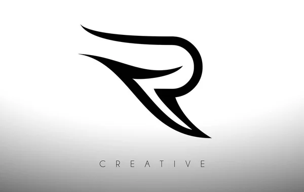 Letter Logo Swoosh Creative Lines Monogram Look Vector — Stock Vector
