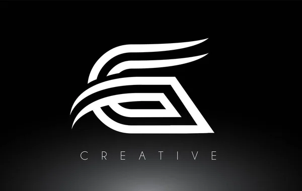 Lettera Logo Con Linee Creative Monogramma Look Vector — Vettoriale Stock