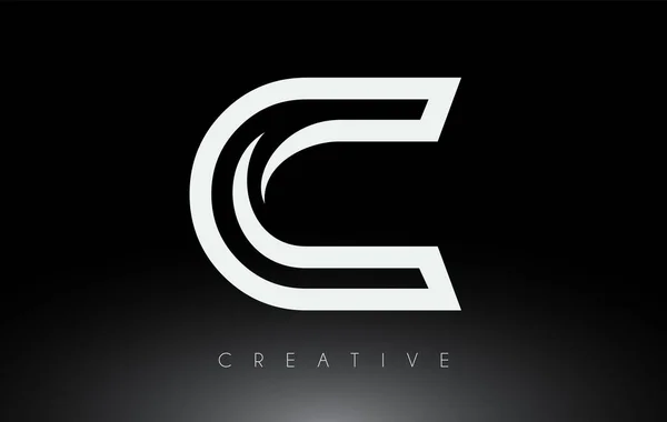 Logo Lettera Con Swoosh Linee Creative Monogramma Look Vector — Vettoriale Stock