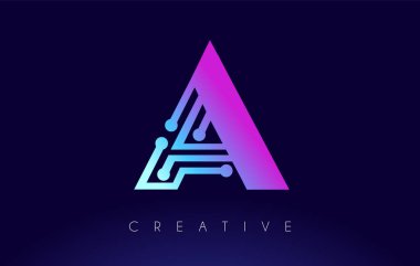 Bağlı Teknoloji Noktalarıyla Teknik Mektup logosu 