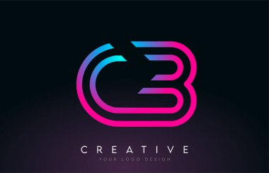 Monogram CB C B Harf Logosu Tasarımı. Yaratıcı Simge Modern Harfler Vektör Logosu.