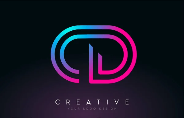 Monogram Lines Letter Logo Design Icône Créative Lettres Modernes Logo — Image vectorielle