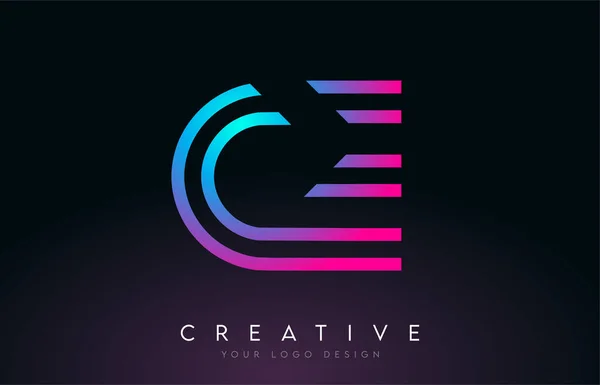 Linhas Monograma Carta Logo Design Ícone Criativo Letras Modernas Vector — Vetor de Stock