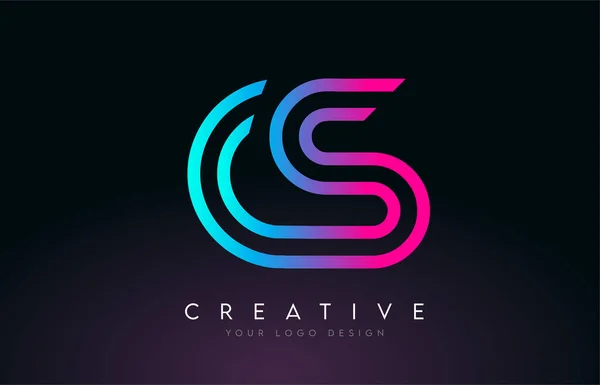 Linhas Monograma Logo Design Ícone Criativo Letras Modernas Vector Logo — Vetor de Stock