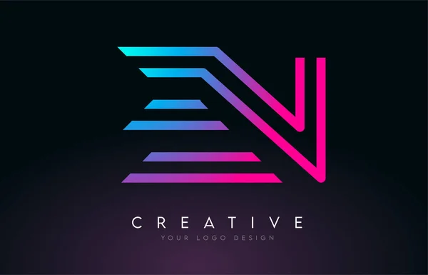 Monogram Lines Letter Logo Design Creative Icon Modern Letters Vector — Stock vektor
