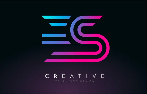 Monogramme Lignes Lettre Logo Design Icône Créative Lettres Modernes Logo — Image vectorielle