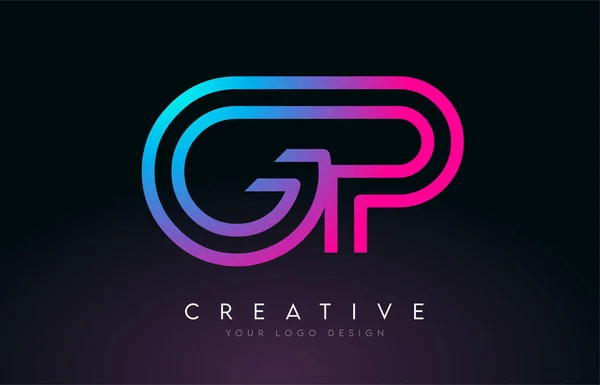 Monogram Lines Letter Logo Design Vektorové Logo Aplikace Creative Icon — Stockový vektor