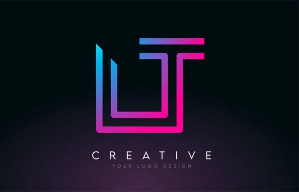 Linhas Monograma Letter Logo Design Ícone Criativo Letras Modernas Vector — Vetor de Stock