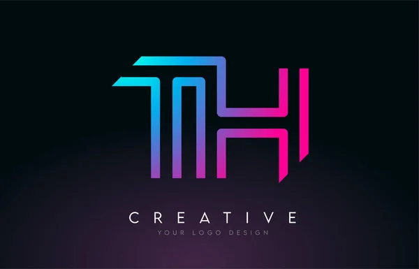 Lignes Monogramme Lettre Logo Design Icône Créative Lettres Modernes Logo — Image vectorielle