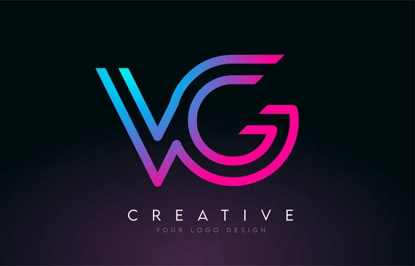 Monograma Linhas Carta Logo Design Ícone Criativo Letras Modernas Vector — Vetor de Stock