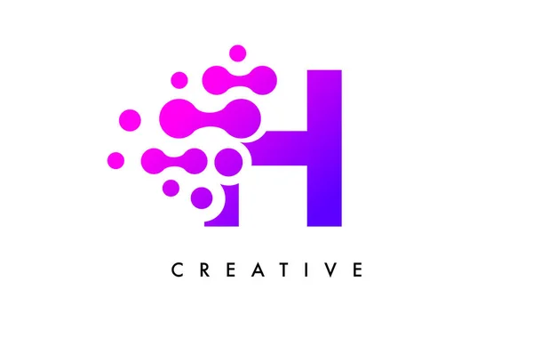 Bubbles Dots Lettre Logo Design Icône Lettre Créative Avec Bulles — Image vectorielle