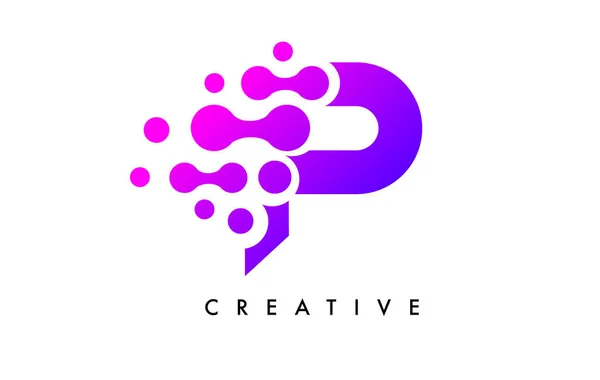 Bubbles Pois Lettre Logo Design Icône Lettre Créative Avec Bulles — Image vectorielle