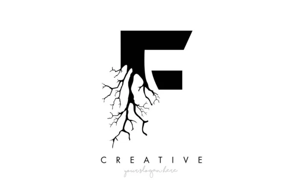 Літера Design Logo Гілкою Креативного Дерева Літера Дерево Піктограма Логотип — стоковий вектор