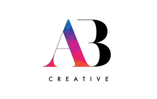 Letter Design Creative Cut Colorful Rainbow Texture — Vector de stock