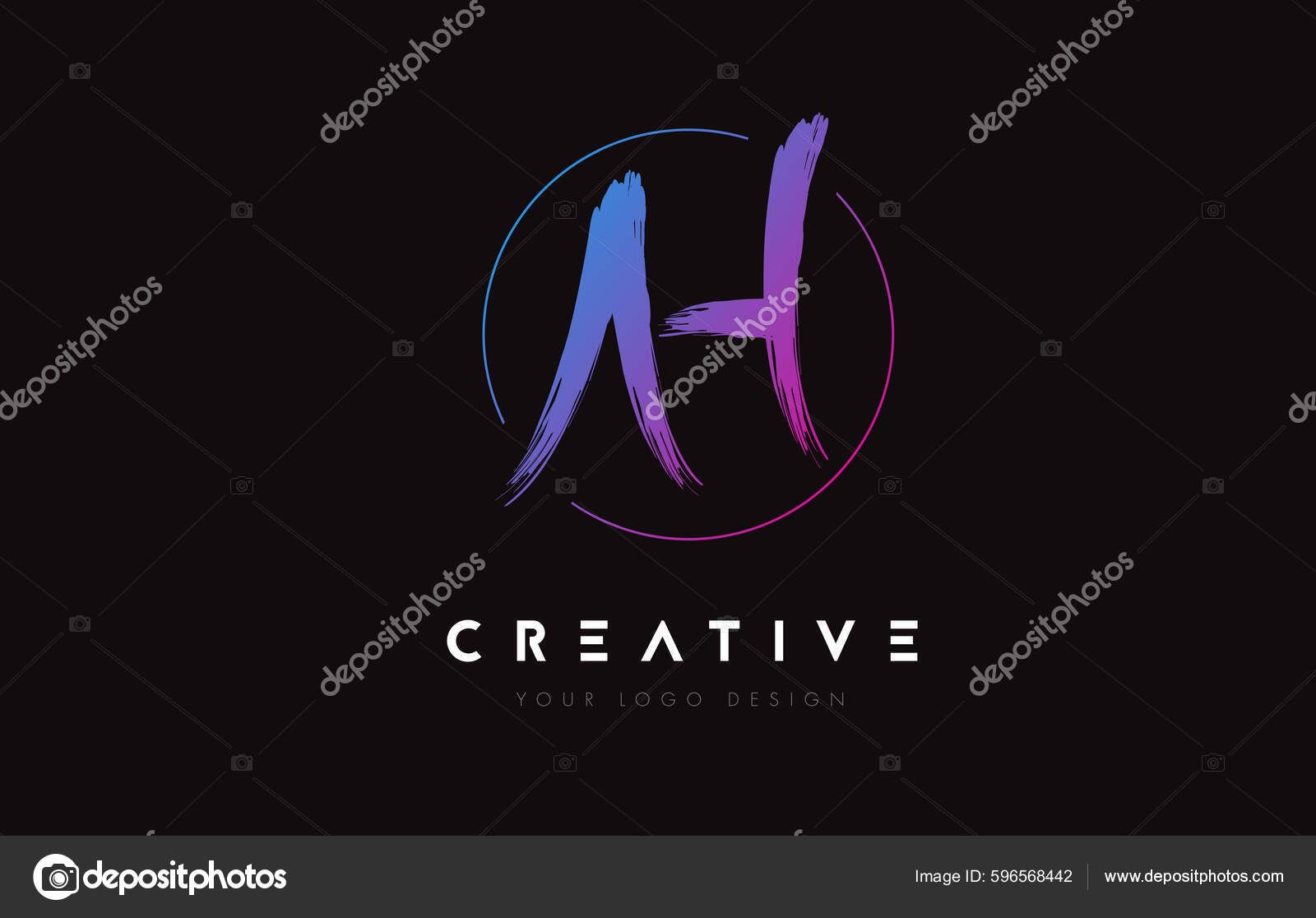 Creative Colorful Brush Letter Logo Design Artistic Handwritten Letters Logo Stock Vector Image