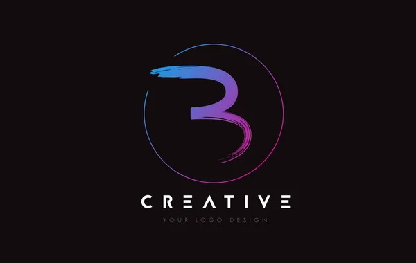 Creative Colorful Brush Letter Logo Design Artistic Handwritten Letters Logo — Stockový vektor