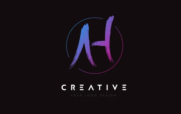 Creative Colorful Brush Letter Logo Design Artistic Handwritten Letters Logo — Image vectorielle