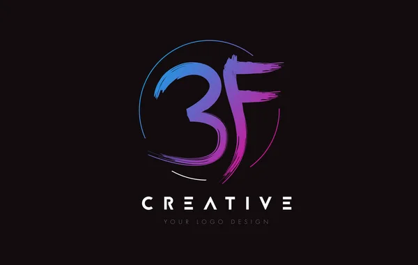 Creative Colorful Brush Letter Logo Design Artistic Handwritten Letters Logo — Image vectorielle