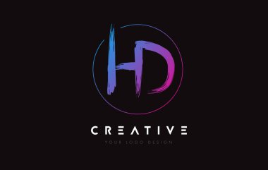 Creative Colorful HD Brush Letter Logo Design. Artistic Handwritten Letters Logo Concept.