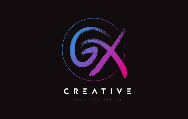 Creative Colorful Brush Letter Logo Design Artistic Handwritten Letters Logo — Image vectorielle