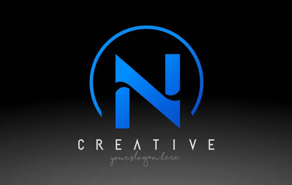 Letter Logo Design Black Blue Color Cool Modern Icon Template — Image vectorielle
