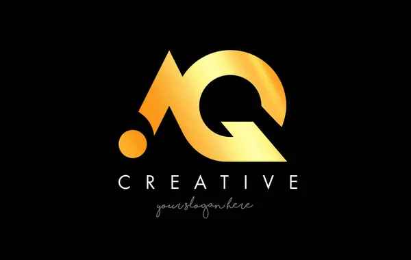 Golden Gold Letter Logo Design Creative Modern Trendy Typography — 图库矢量图片
