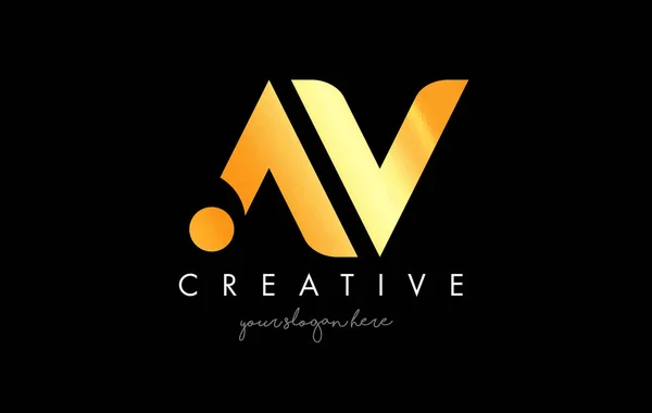 Golden Gold Letter Logo Design Creative Modern Trendy Typography — Image vectorielle