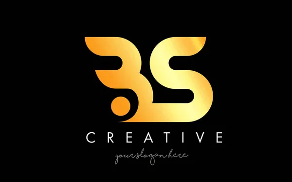 Golden Gold Letter Logo Design Creative Modern Trendy Typography — Image vectorielle