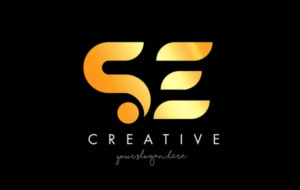 Golden Gold Letter Logo Design Creative Modern Trendy Typography — Image vectorielle