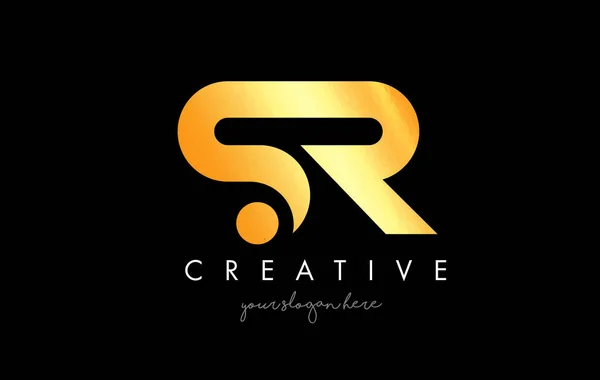 Golden Gold Letter Logo Design Creative Modern Trendy Typography — Image vectorielle