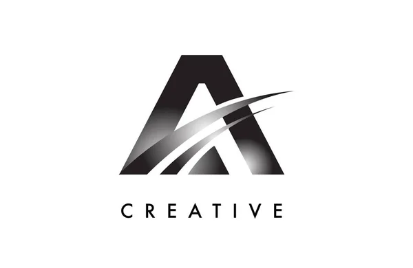 Літера Дизайн Логотипу Вектор Вигнутими Лініями Swoosh Творчим Виглядом — стоковий вектор