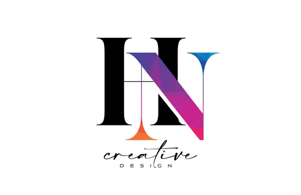 Diseño Letras Con Corte Creativo Textura Colorida Del Arco Iris — Vector de stock