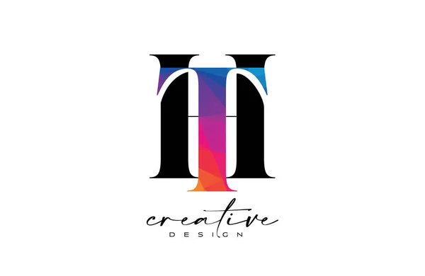Carta Diseño Con Corte Creativo Colorido Arco Iris Textura — Vector de stock