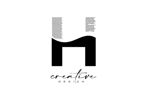 Diseño Del Logotipo Letra Con Letra Creativa Hecha Fuente Texto — Vector de stock