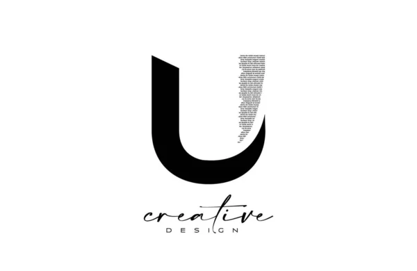 Letter Logo Design Creative Letter Made Black Text Font Texture — Stock Vector